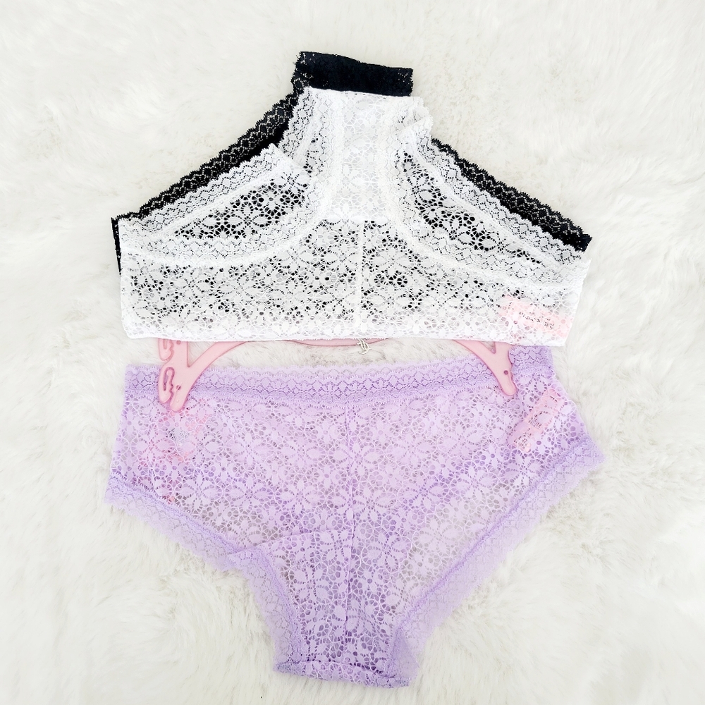 🪻JUICY COUTURE BRAND NEW 3-PACK LACE CHEEKY PANTIES SIZE L - Picture 5 of 5